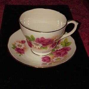 Floral Teacup and Saucer Set (Duchess Bone China)